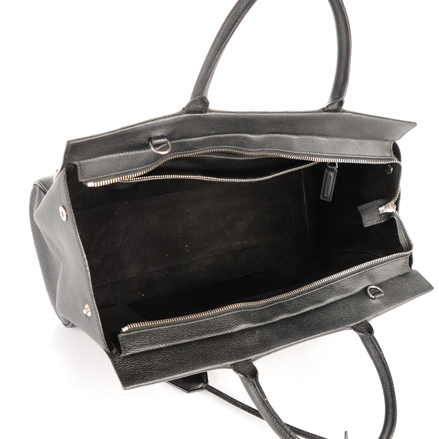 Saint Laurent Grained Calfskin Medium Cabas Rive Gauche Black 5 of 7