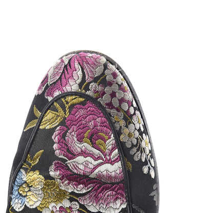 Gucci Floral Jacquard Horsebit Womens Jordaan Loafers 36 Multi 8 of 11