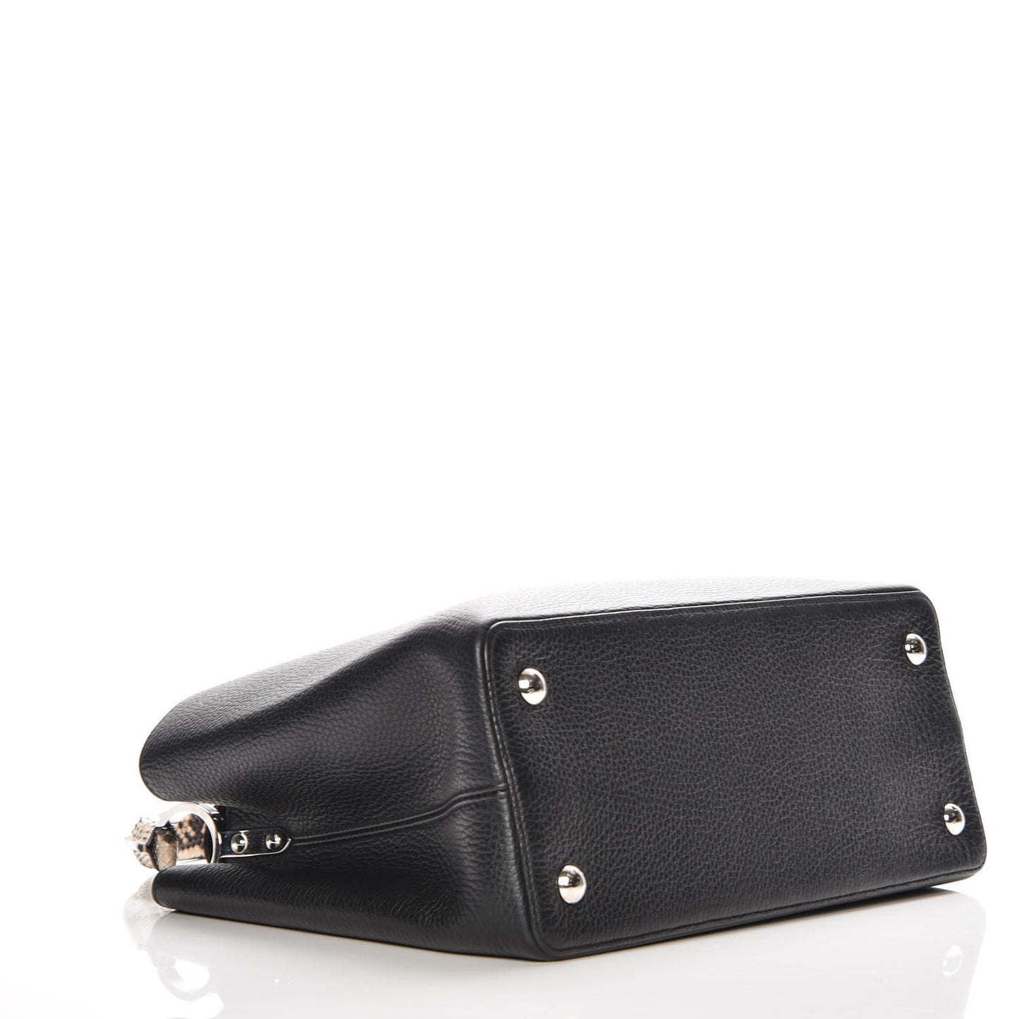 Taurillon Python Capucines MM Black