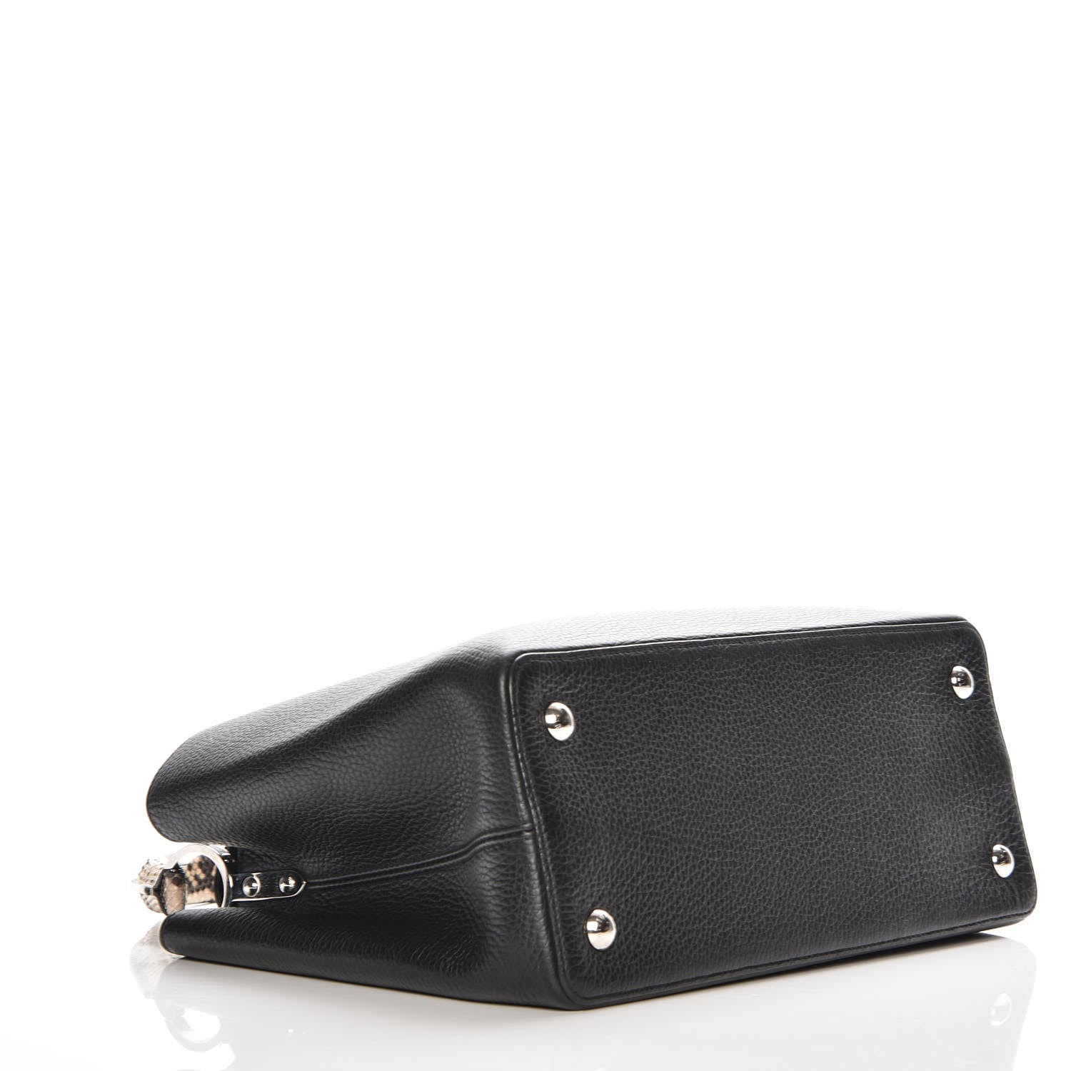 Louis Vuitton Taurillon Python Capucines MM Black 4 of 6
