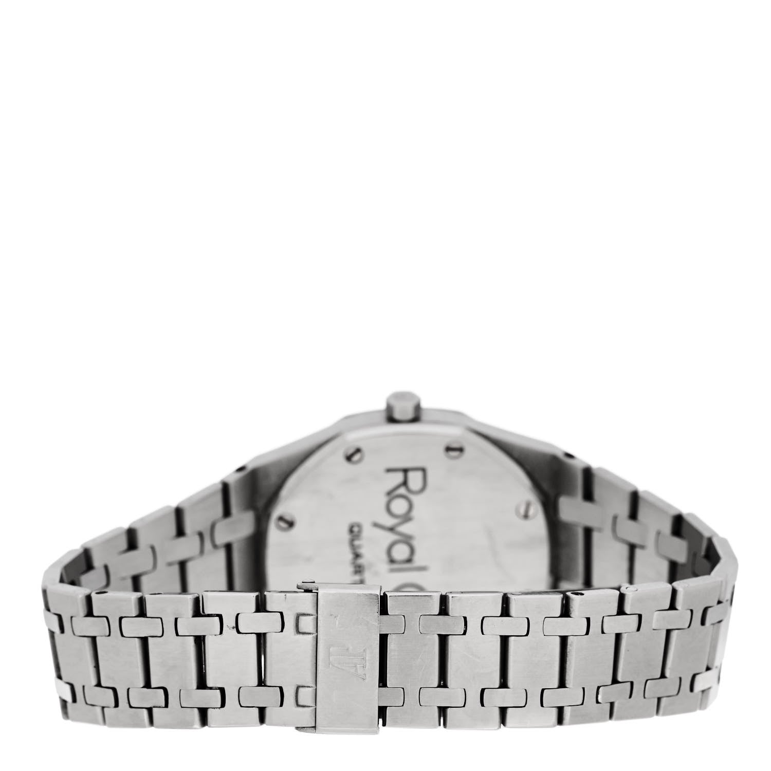 Audemars Piguet Stainless Steel 36mm Royal Oak Quartz Watch Black 56023ST 3 of 5