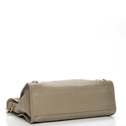 Balenciaga Chevre Gold Metallic Edge Hardware City Beige Dune Argille 4 of 7