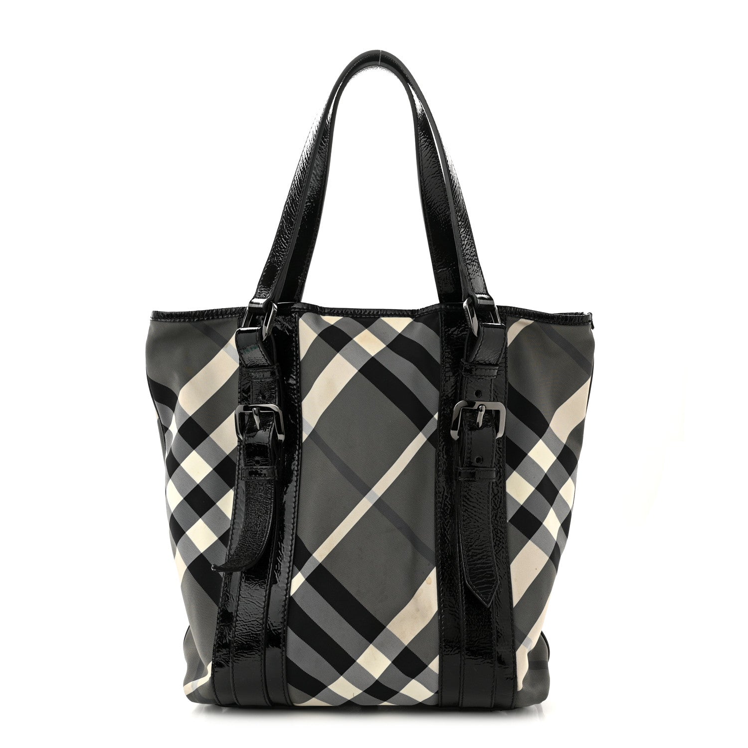 Burberry Nylon Beat Check Small Victoria Tote Black 1 of 11