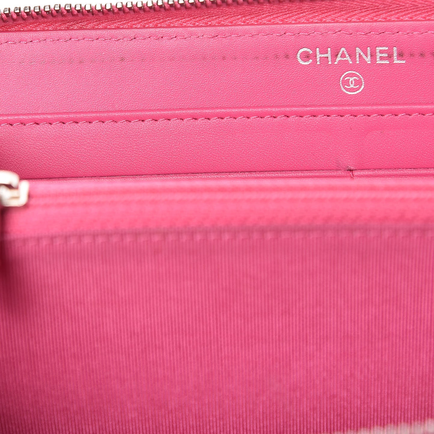 Caviar Quilted Large Gusset Zip Around Wallet Pink