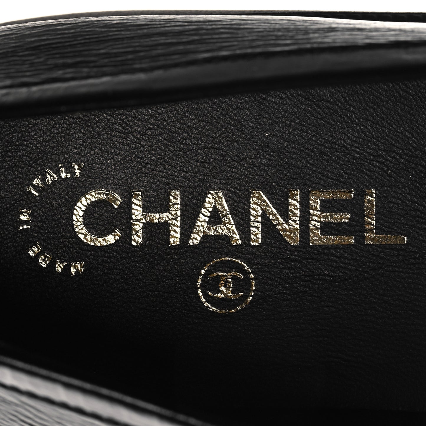 Shiny Calfskin Logo Loafers 40 Black