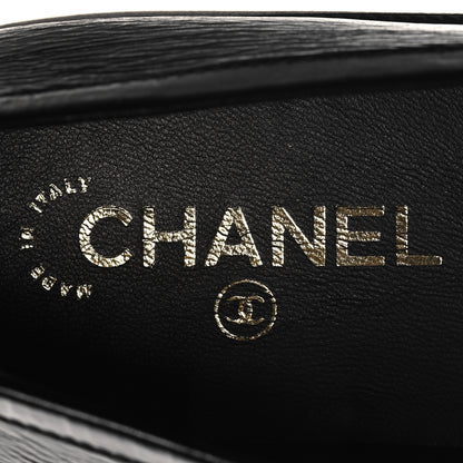 Chanel Shiny Calfskin Logo Loafers 40 Black 8 of 9