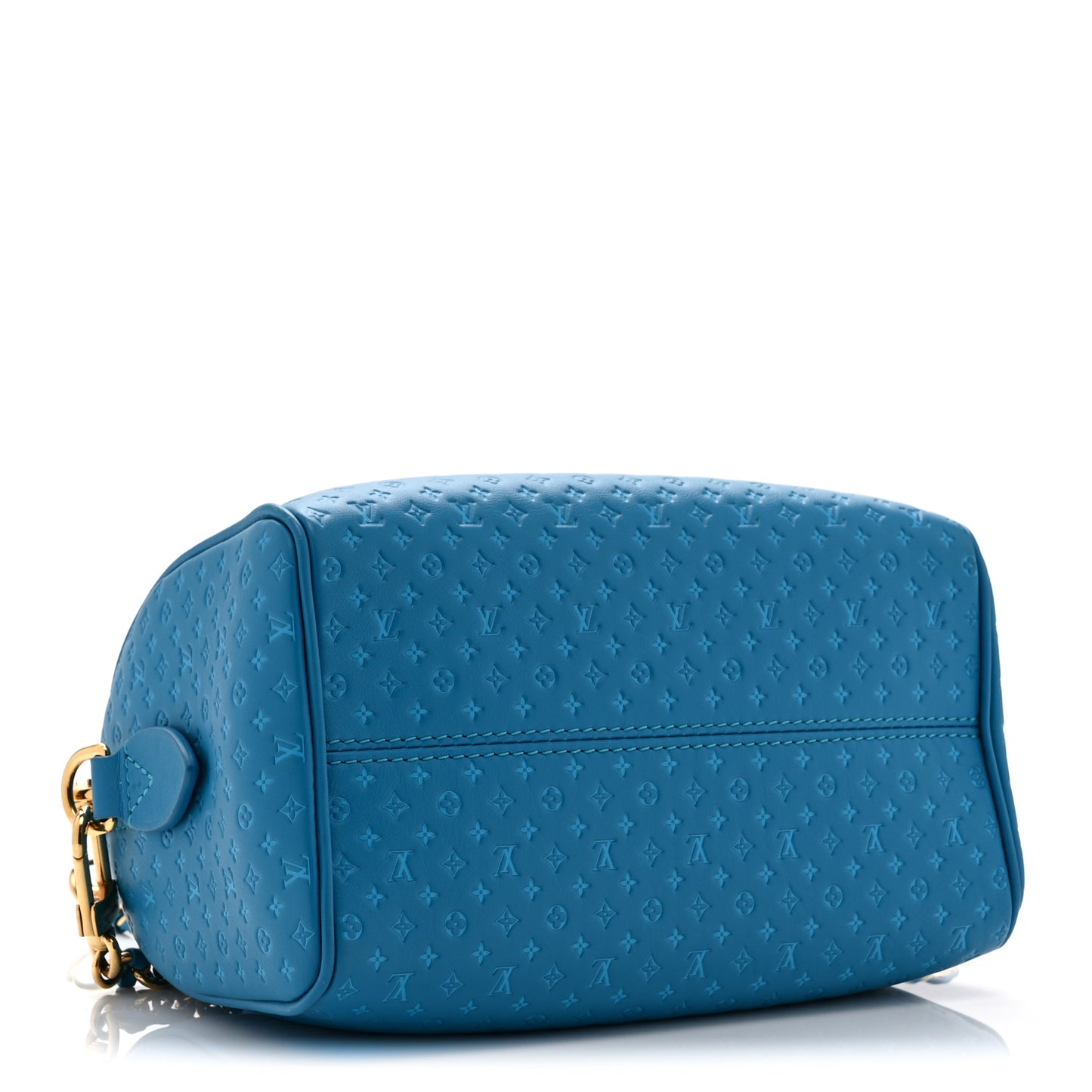 Calfskin Nanogram Embossed Speedy Bandouliere 20 Blue