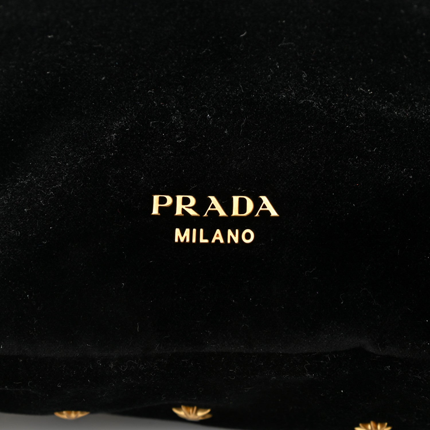 Prada Velvet Astrology Large Drawstring Hobo Bag Black 6 of 11