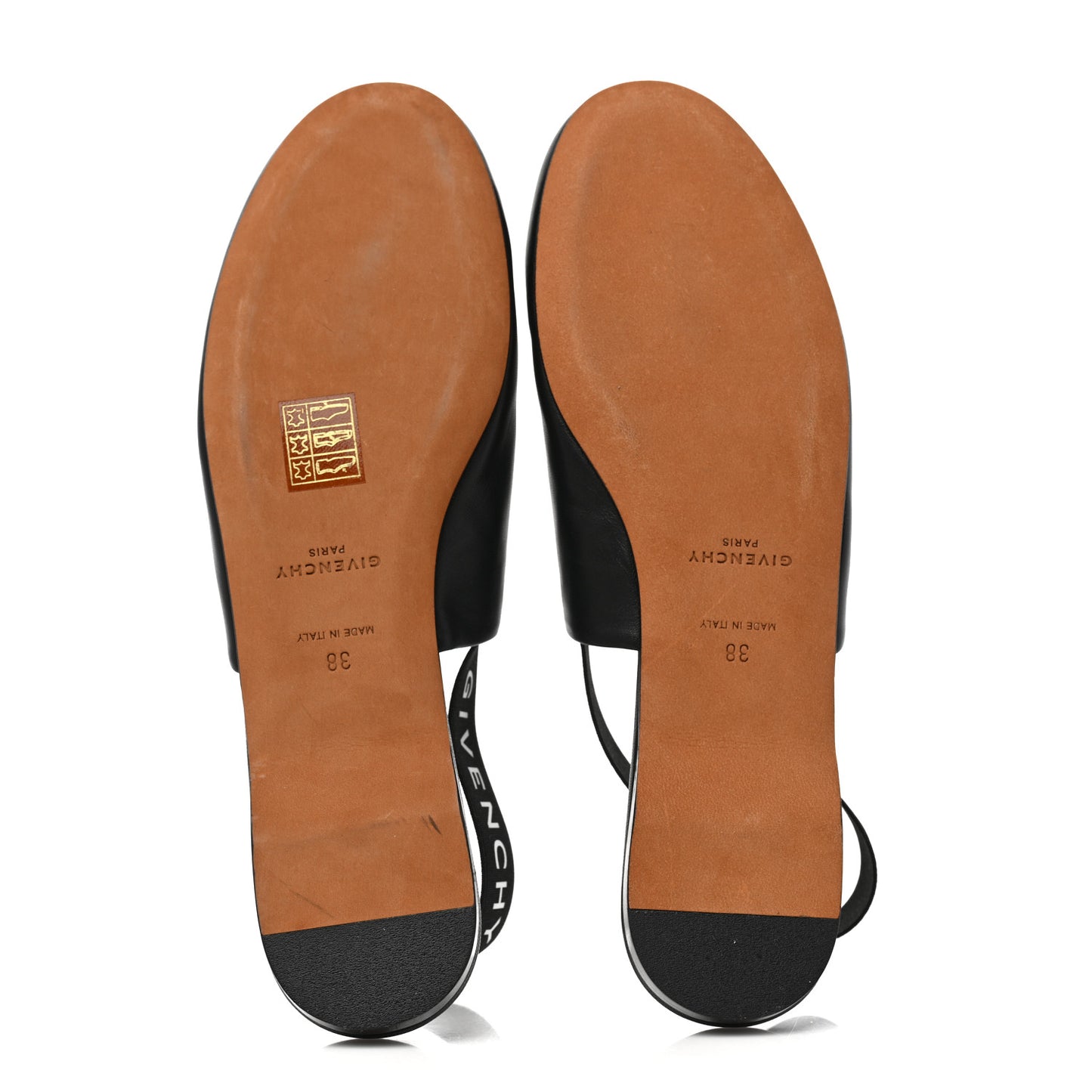 Nappa Rivington Logo Slingback Flat 38 Black Silver