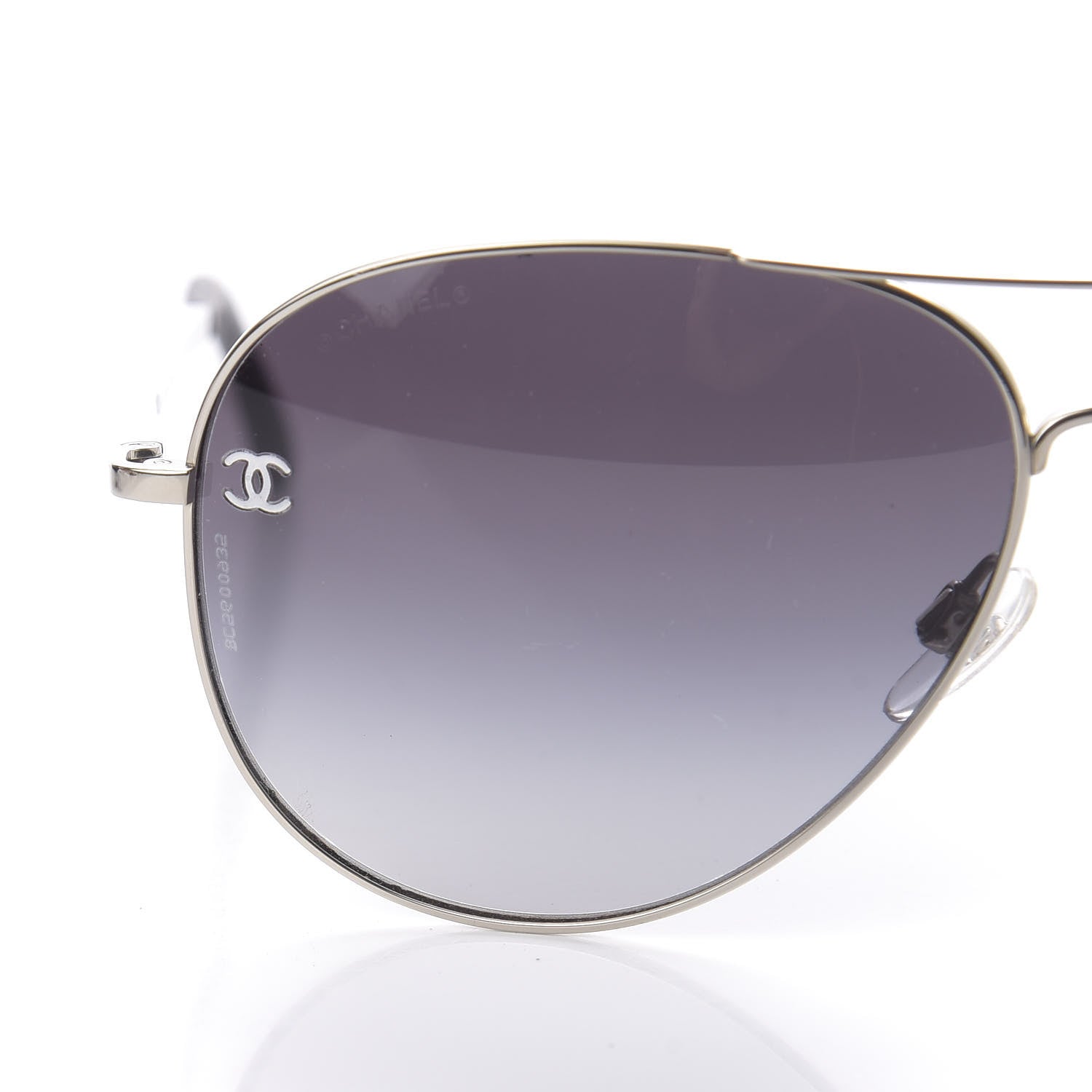 Chanel Metal Aviator CC Sunglasses 4189 T-Q Silver 7 of 8