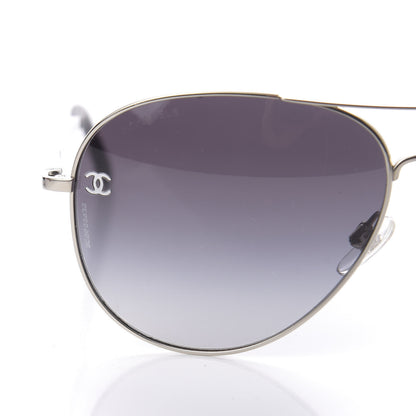 Chanel Metal Aviator CC Sunglasses 4189 T-Q Silver 7 of 8