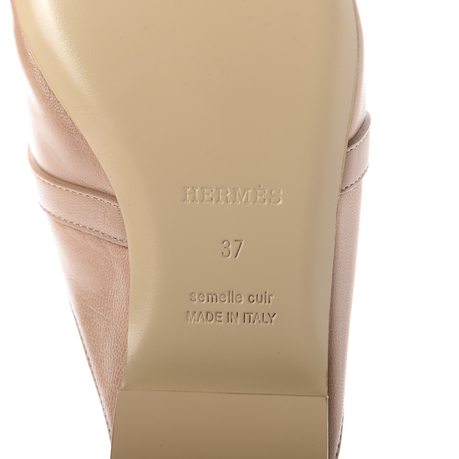 Hermes Goatskin Oz Mules 37 Bois De Santal 8 of 9