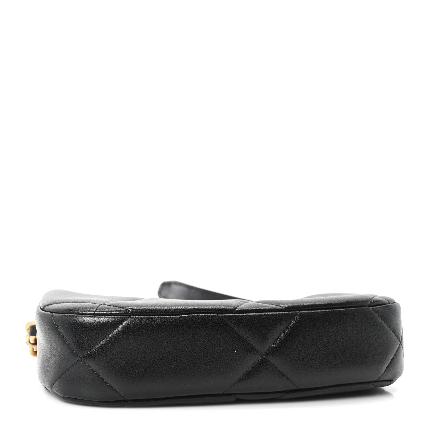 Chanel Lambskin Quilted Chanel 19 Hobo Clutch With Chain Black 4 of 11