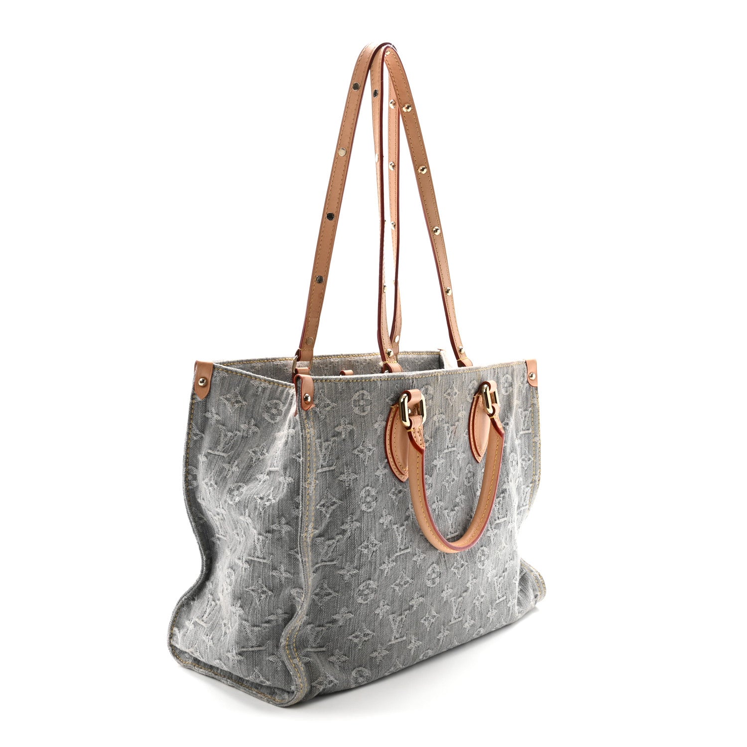 Louis Vuitton Monogram Denim Onthego MM Washed Grey 3 of 9