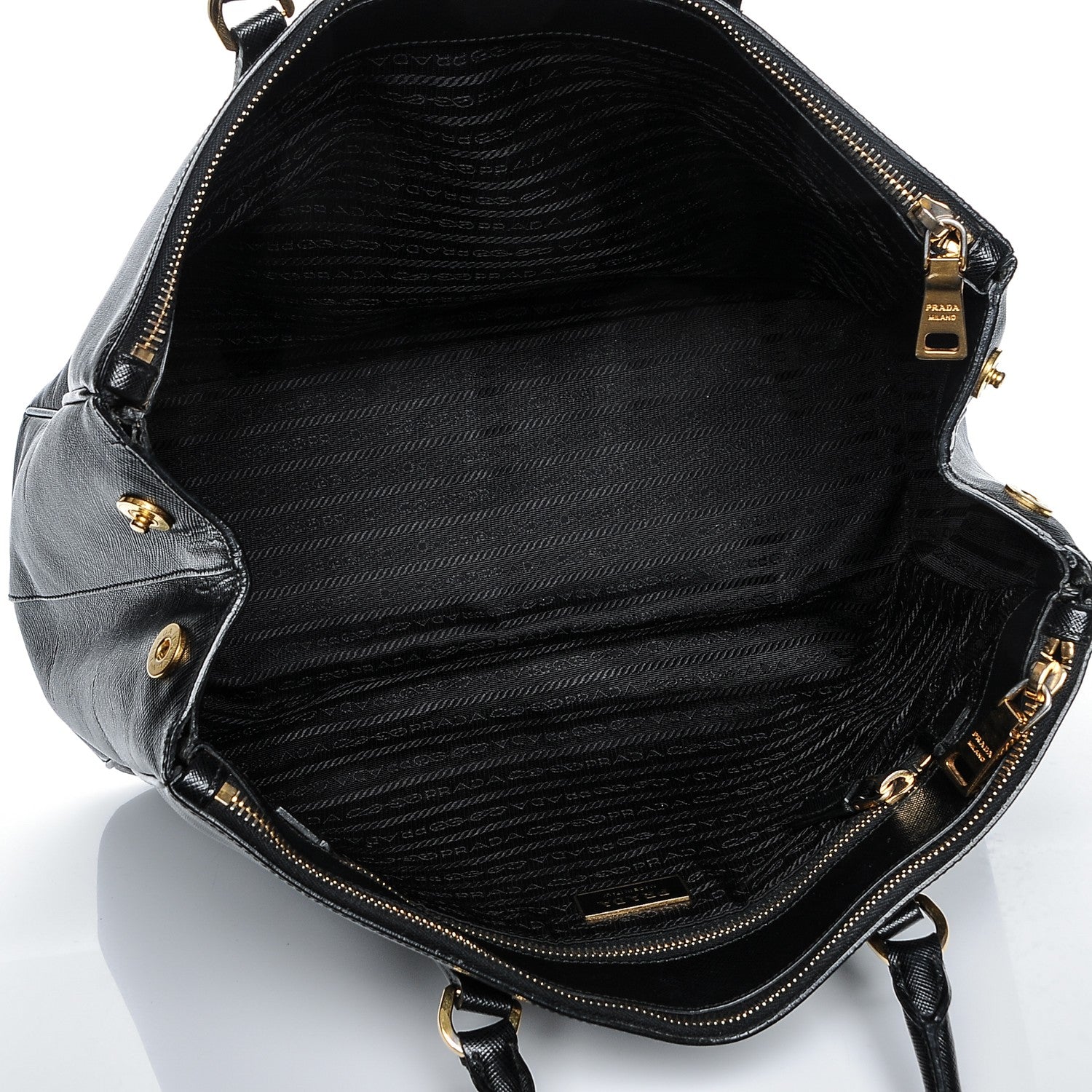 Prada Saffiano Large Galleria Double Zip Tote Black 15 of 20