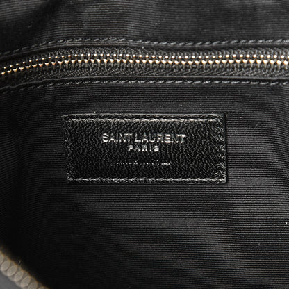 Saint Laurent Patent Y Quilted Monogram Medium Loulou Chain Satchel Black 8 of 9