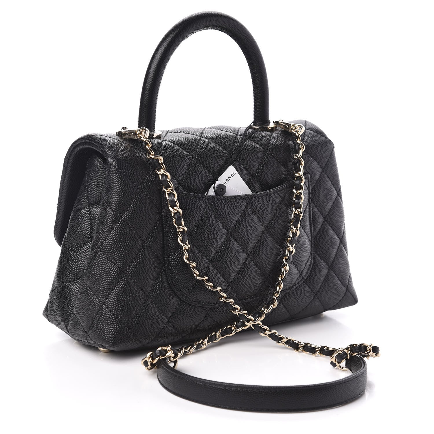 Chanel Caviar Quilted Mini Coco Handle Flap Black 3 of 11