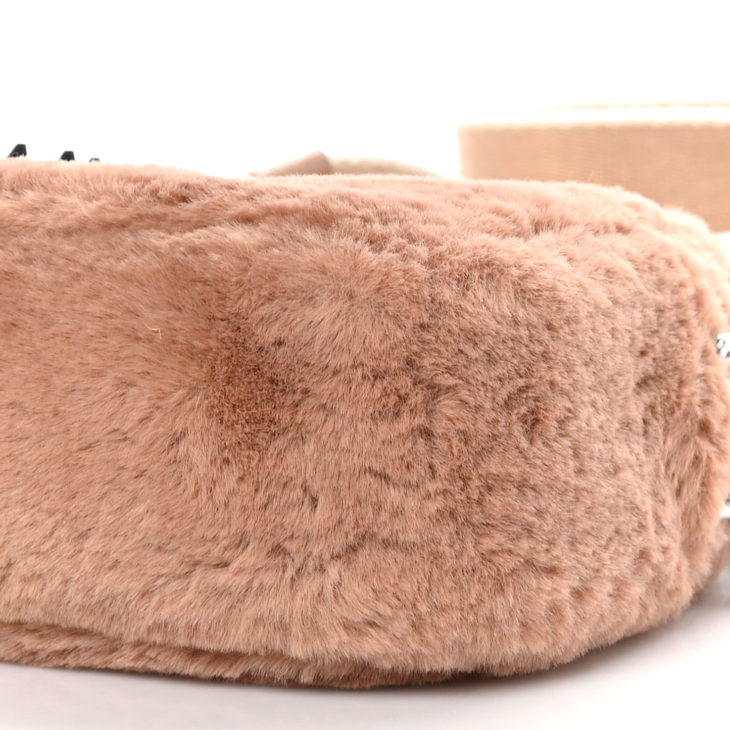 Faux Fur Plush Snapshot Camera Bag Brown