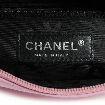 Chanel Calfskin Quilted Cambon Pochette Pink Black 6 of 7