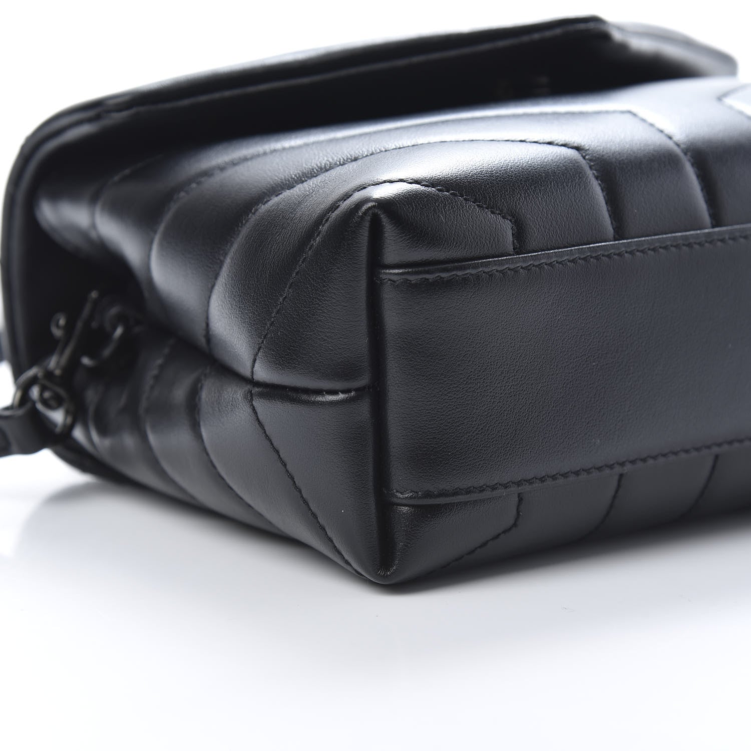 Saint Laurent Calfskin Y Quilted Monogram Toy Loulou Crossbody Bag Black 9 of 10