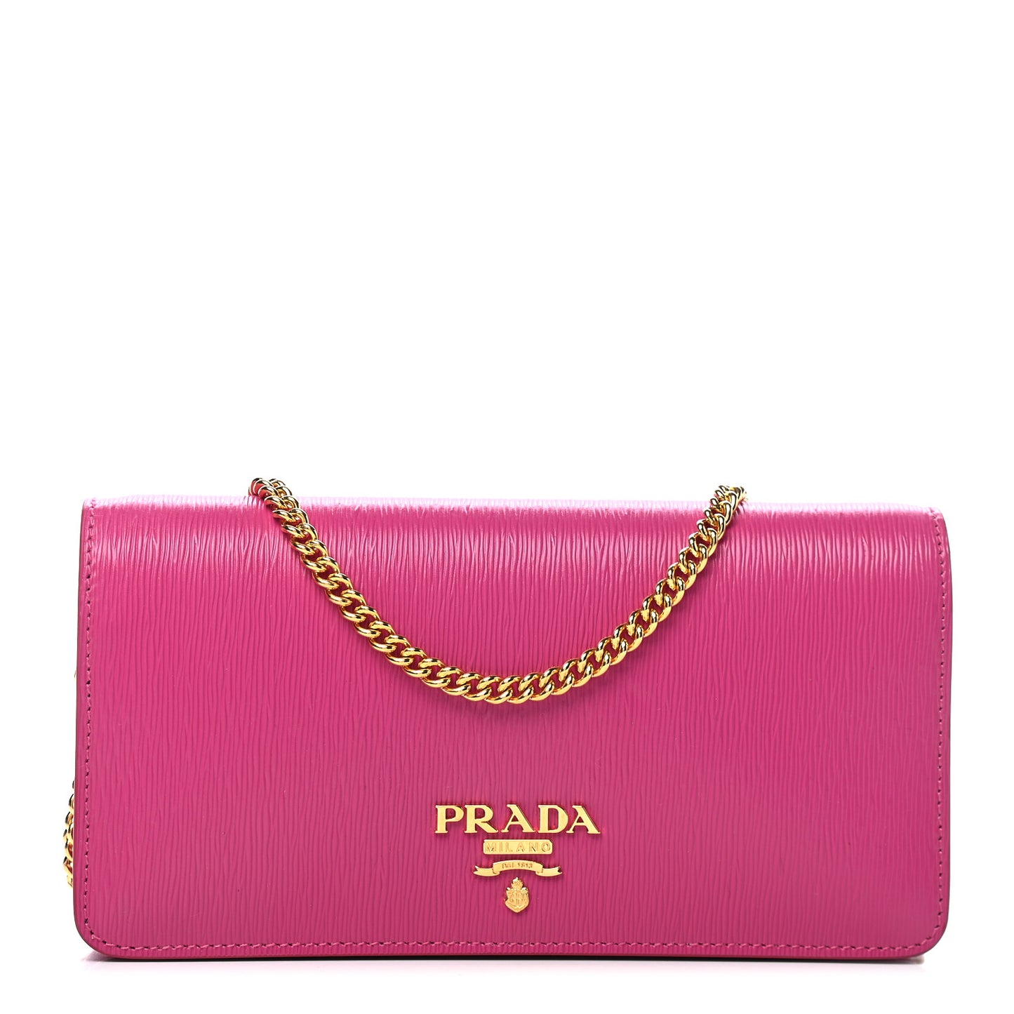 Vitello Move Metal Mini Crossbody Bag Fuxia