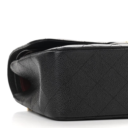 Chanel Caviar Quilted Jumbo Double Flap Black 9 of 10