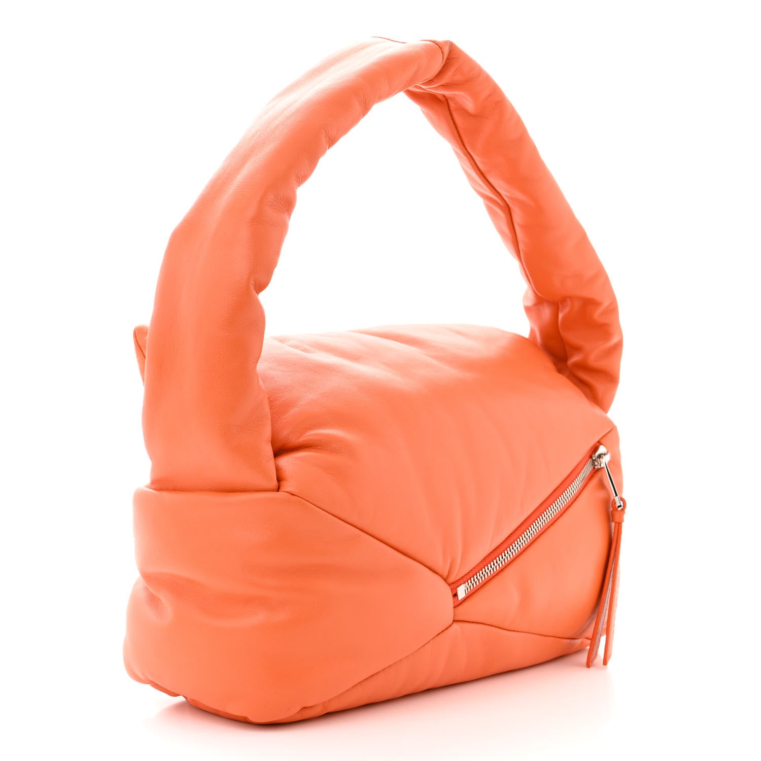 Loewe Shiny Nappa Puffer Puzzle Hobo Orange 2 of 9