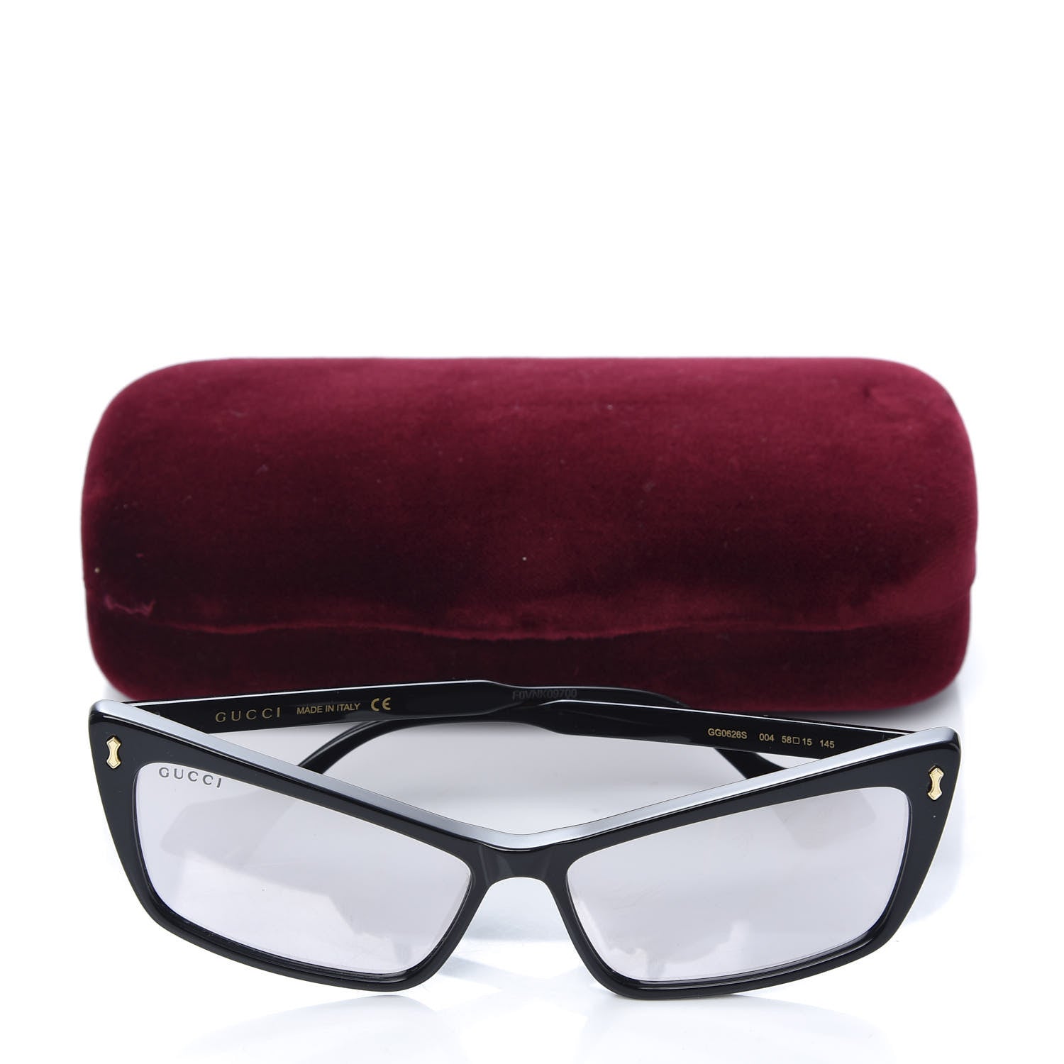 Gucci Acetate Cat Eye Sunglasses GG0626S Black 8 of 8