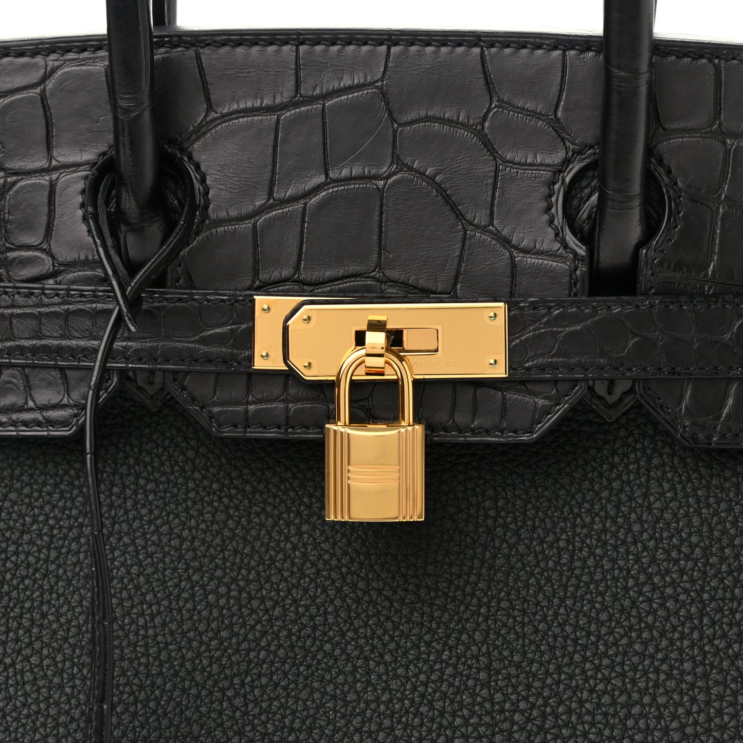Togo Matte Alligator Birkin Touch 30 Black