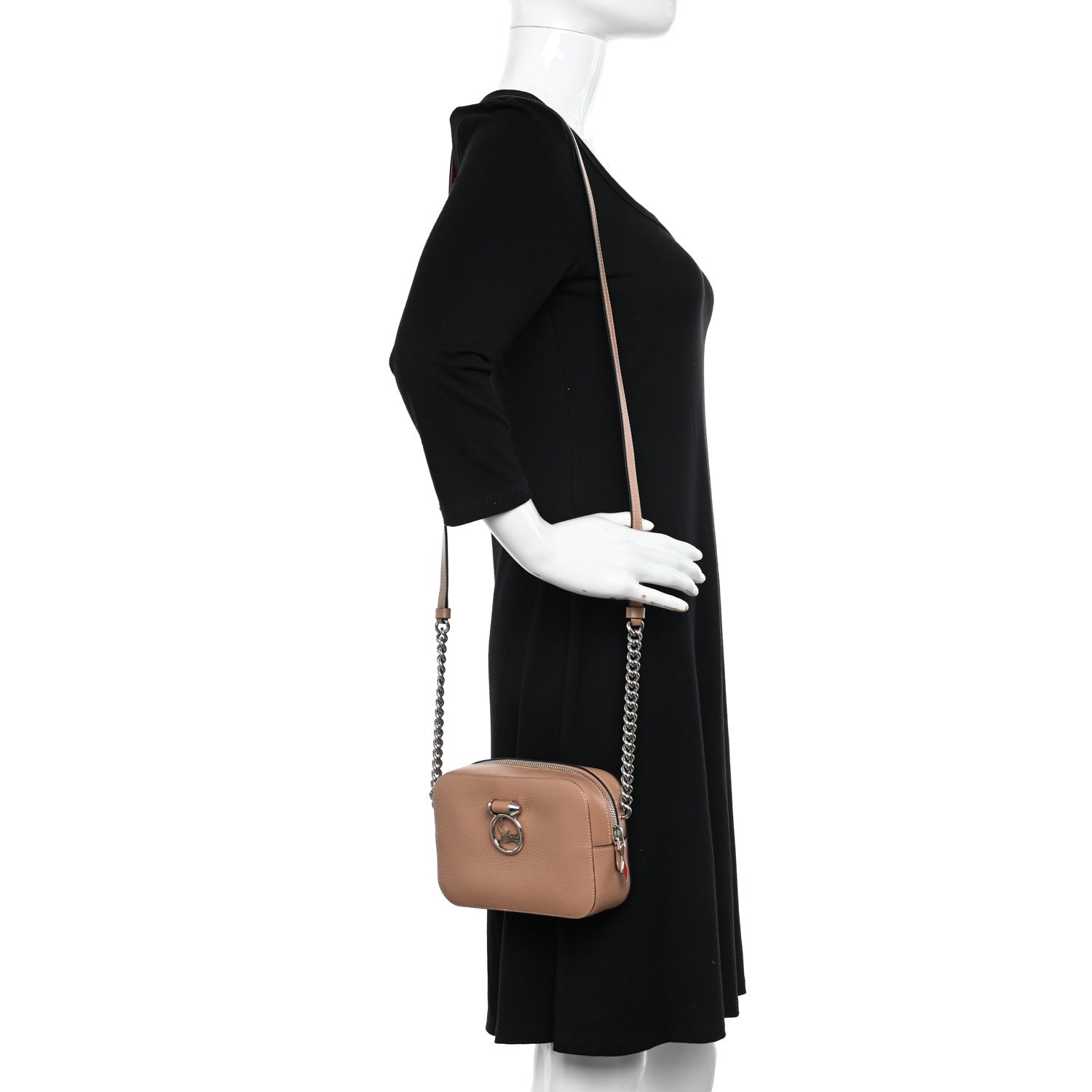Christian Louboutin Calfskin Mini Rubylou Crossbody Nude 2 of 10