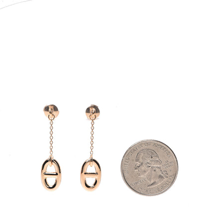 Hermes 18K Rose Gold PM Farandole Drop Earrings 2 of 5