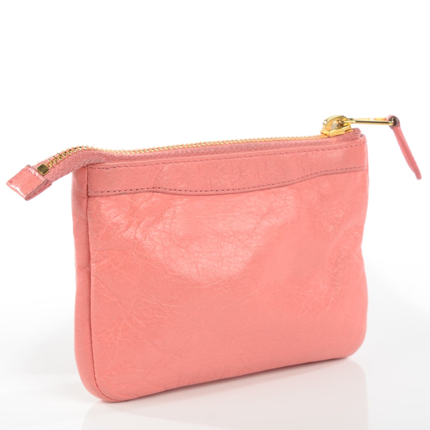 Agneau Giant 12 Gold Hardware M Porte-Monnaie Coin Purse Rose Azalee