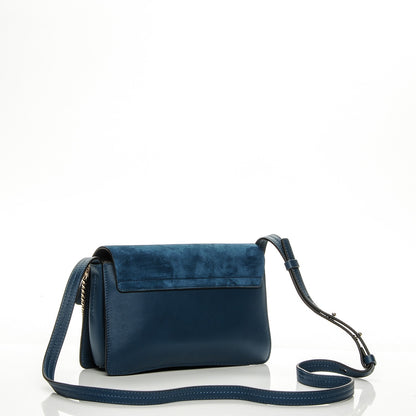 Chloe Suede Calfskin Small Faye Shoulder Bag Majolica Blue 3 of 6