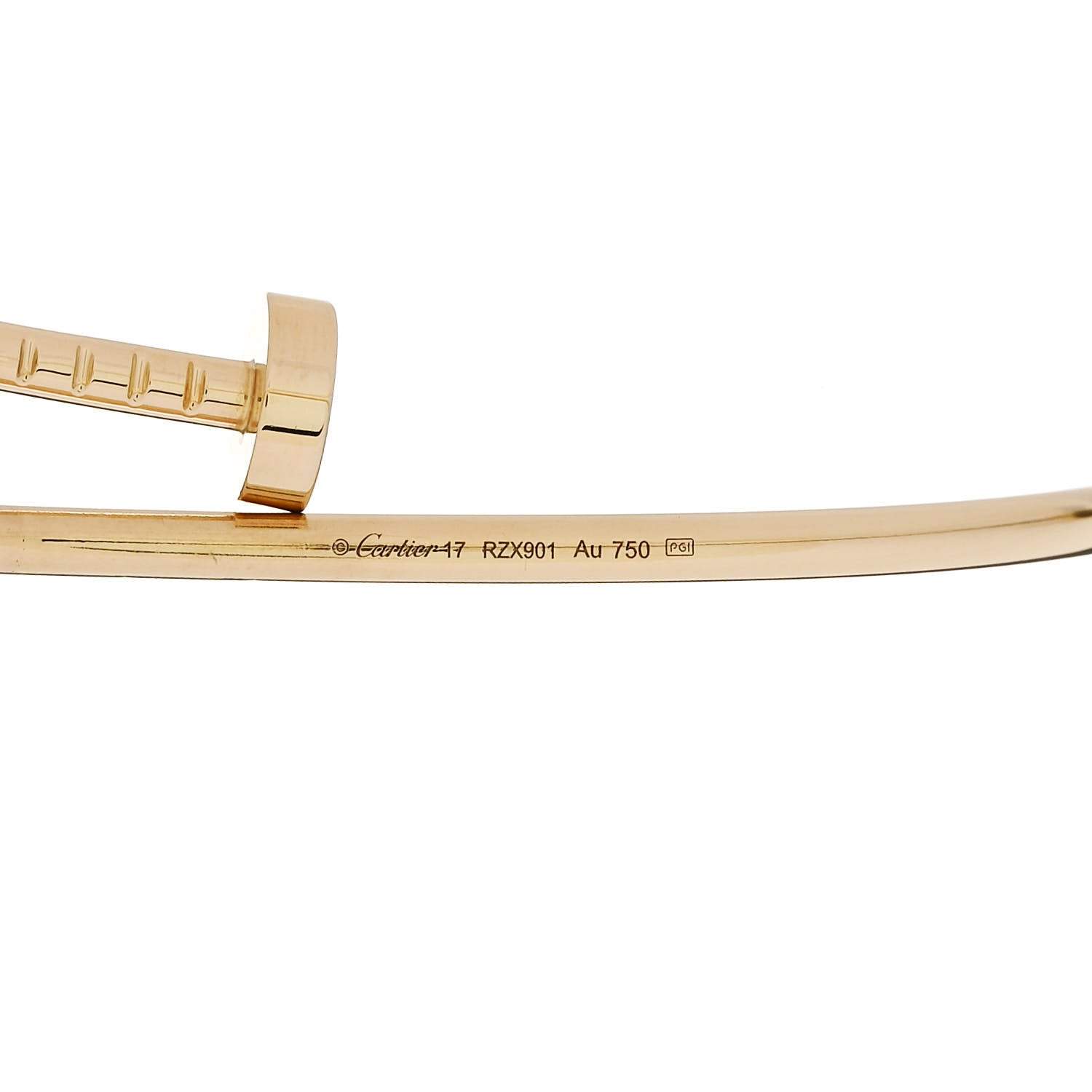 Cartier 18K Yellow Gold Small Juste Un Clou Bracelet 17 4 of 5