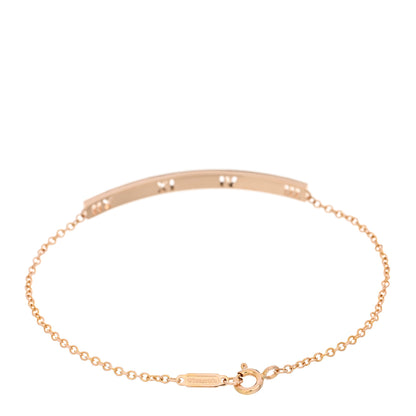 Tiffany 18K Rose Gold Diamond Atlas Bar Pierced Bracelet 2 of 3