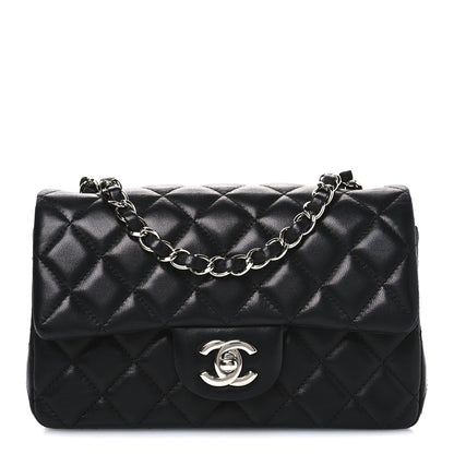 Chanel Lambskin Quilted Mini Rectangular Flap Black 1 of 11