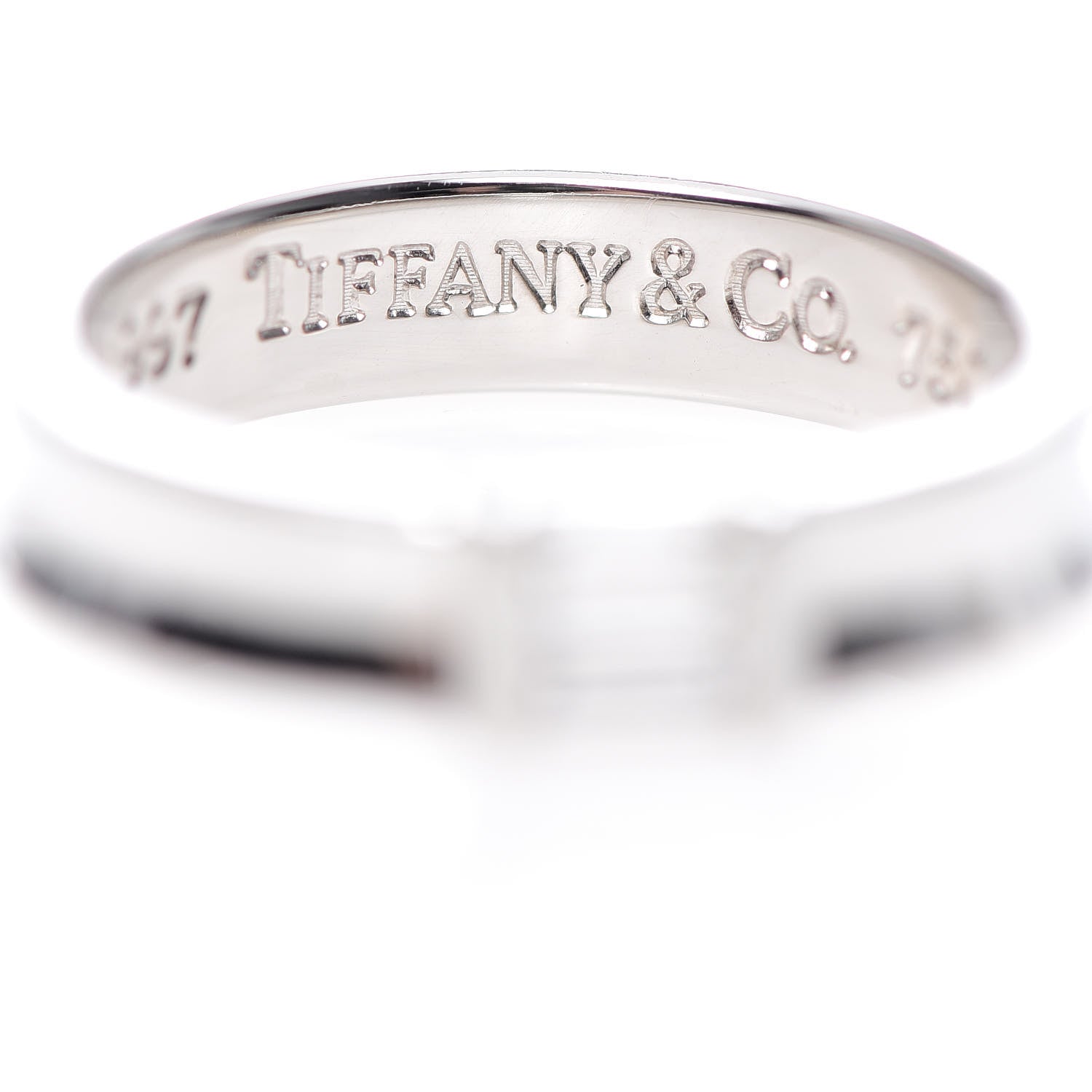 Tiffany 18K White Gold Diamond Baguette Stackable Ring 53.6.25 5 of 7