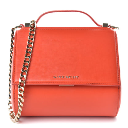 Givenchy Textured Calfskin Mini Pandora Box Chain Crossbody Bag Red 1 of 10