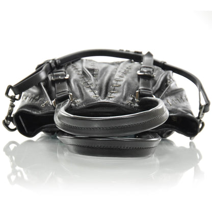 Burberry Leather Metal Stitch Lowry Black 5 of 9