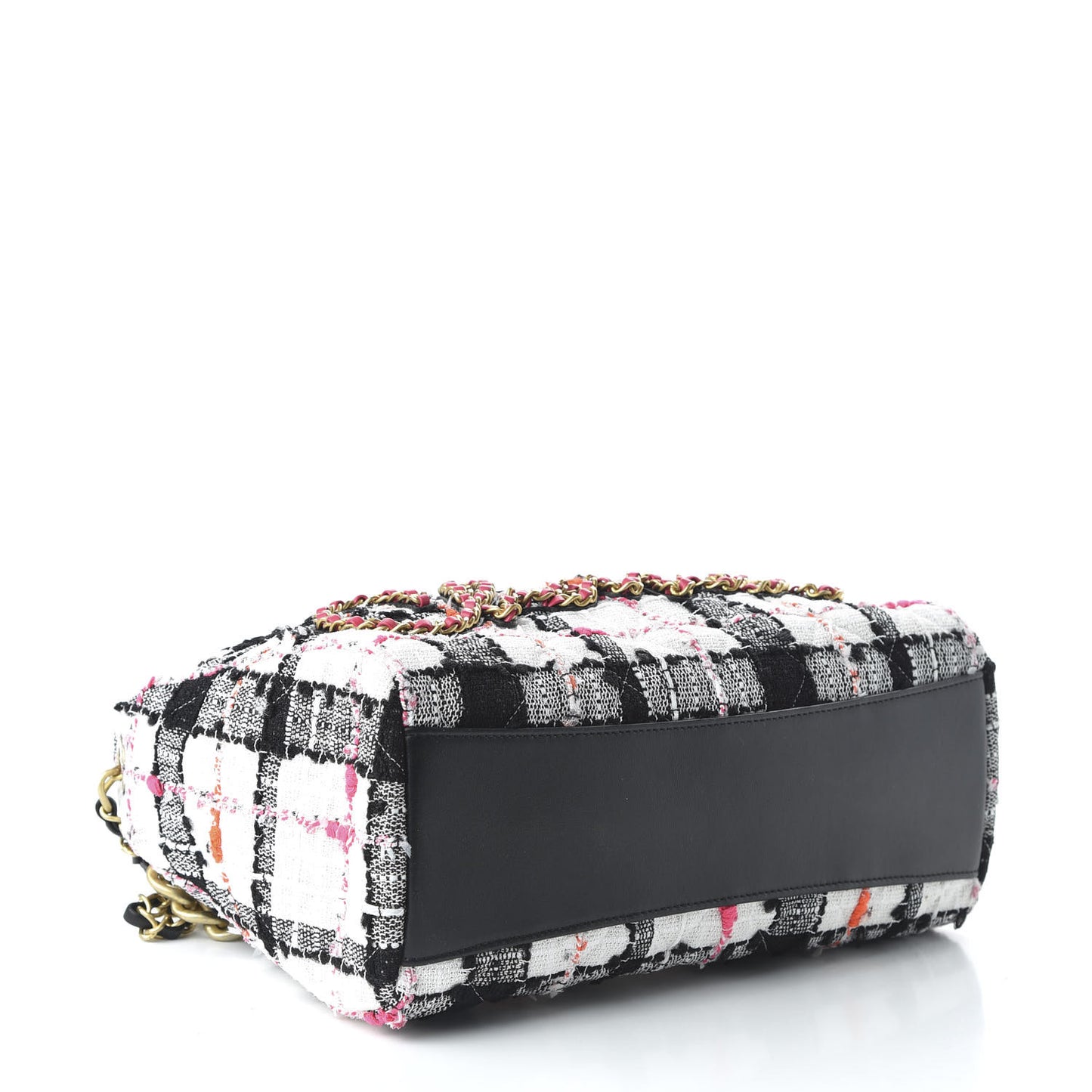 Tweed Calfskin Signe Hobo Coral White Black