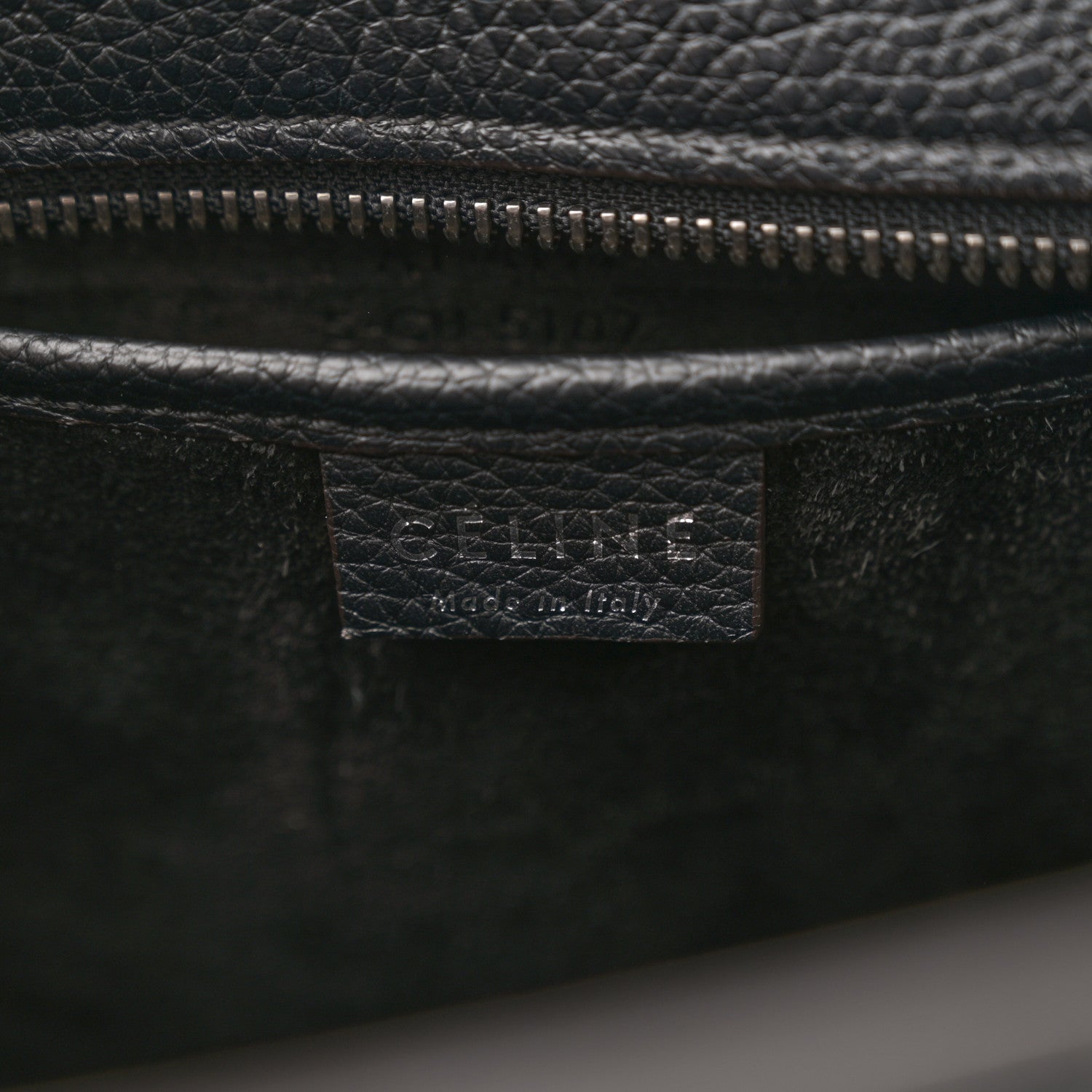 Celine Drummed Calfskin Nano Luggage Black 6 of 10
