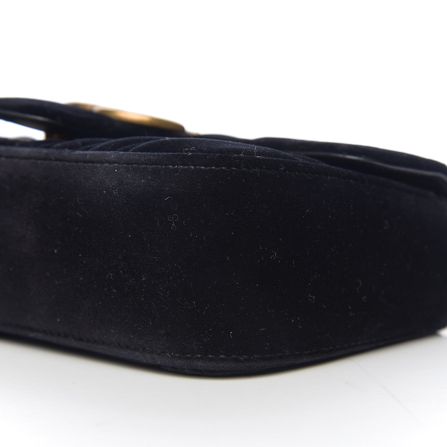 Velvet Matelasse Mini GG Marmont Shoulder Bag Black