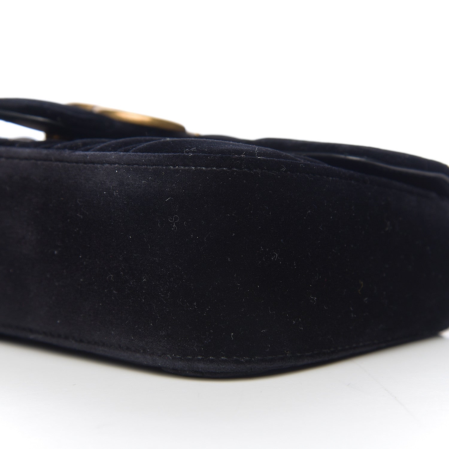 Gucci Velvet Matelasse Mini GG Marmont Shoulder Bag Black 8 of 10