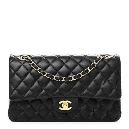 Chanel Lambskin Quilted Medium Double Flap Black 1 of 11