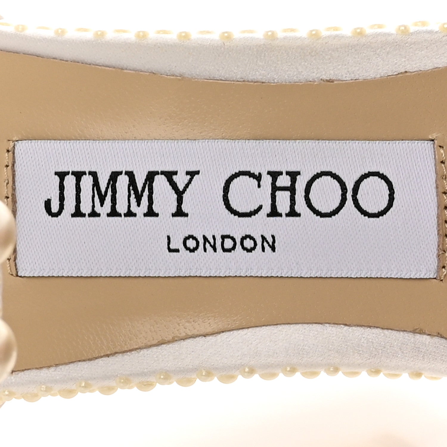 Jimmy Choo Pearl Satin Sacaria 120 Sandals 40 White 9 of 15