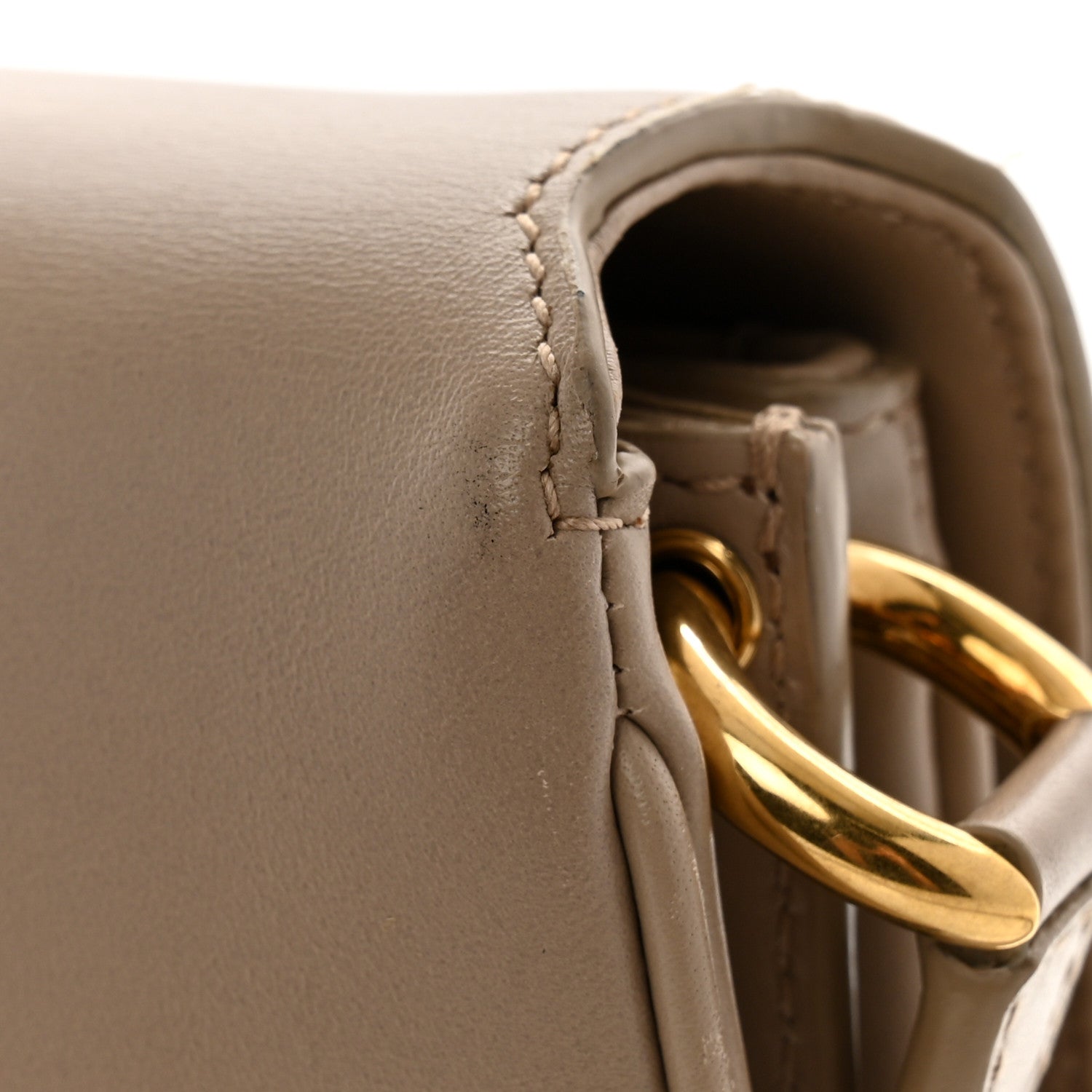 Saint Laurent Smooth Calfskin Le Maillon Satchel Dark Beige 11 of 13