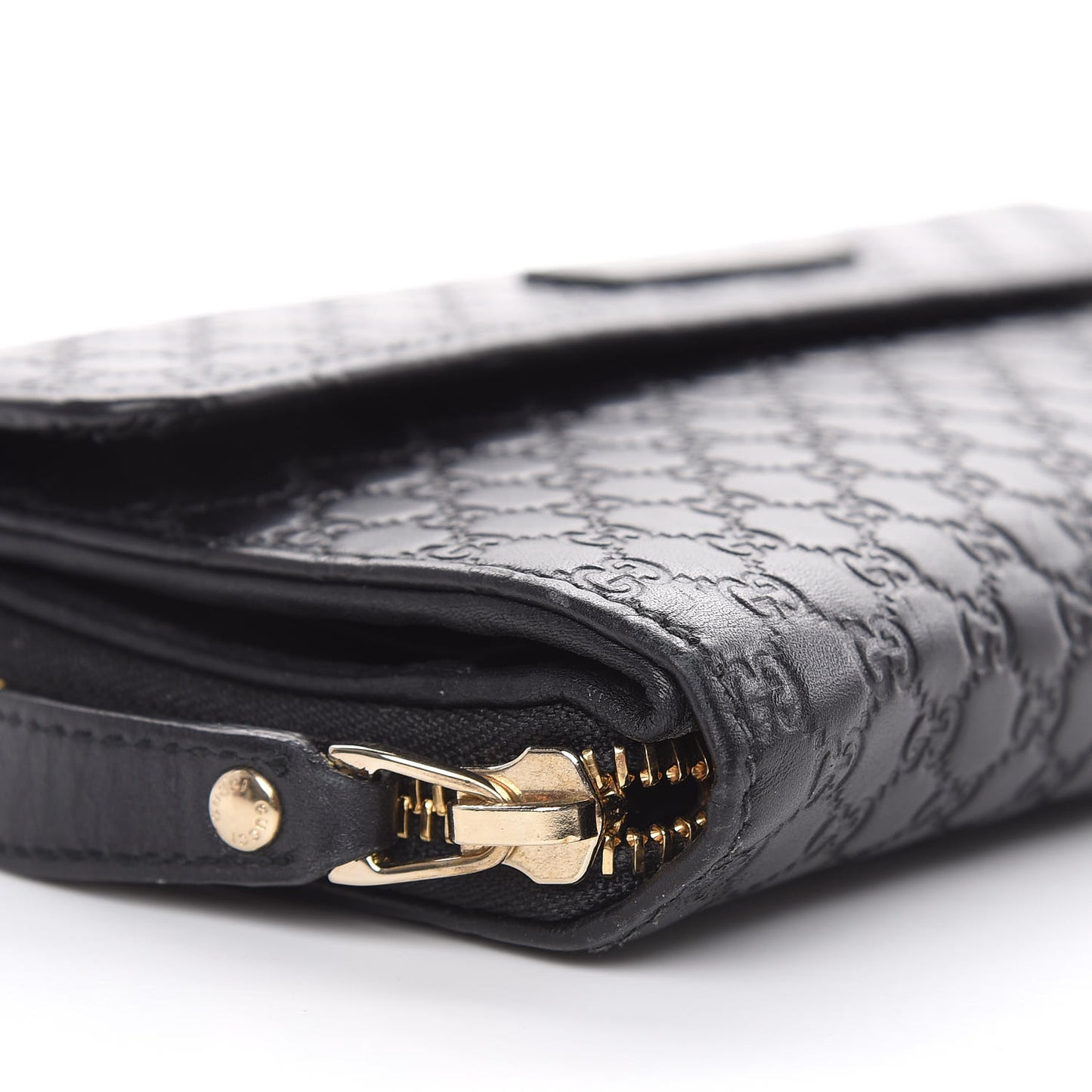 Soft Microguccissima Continental Zip Wallet Black