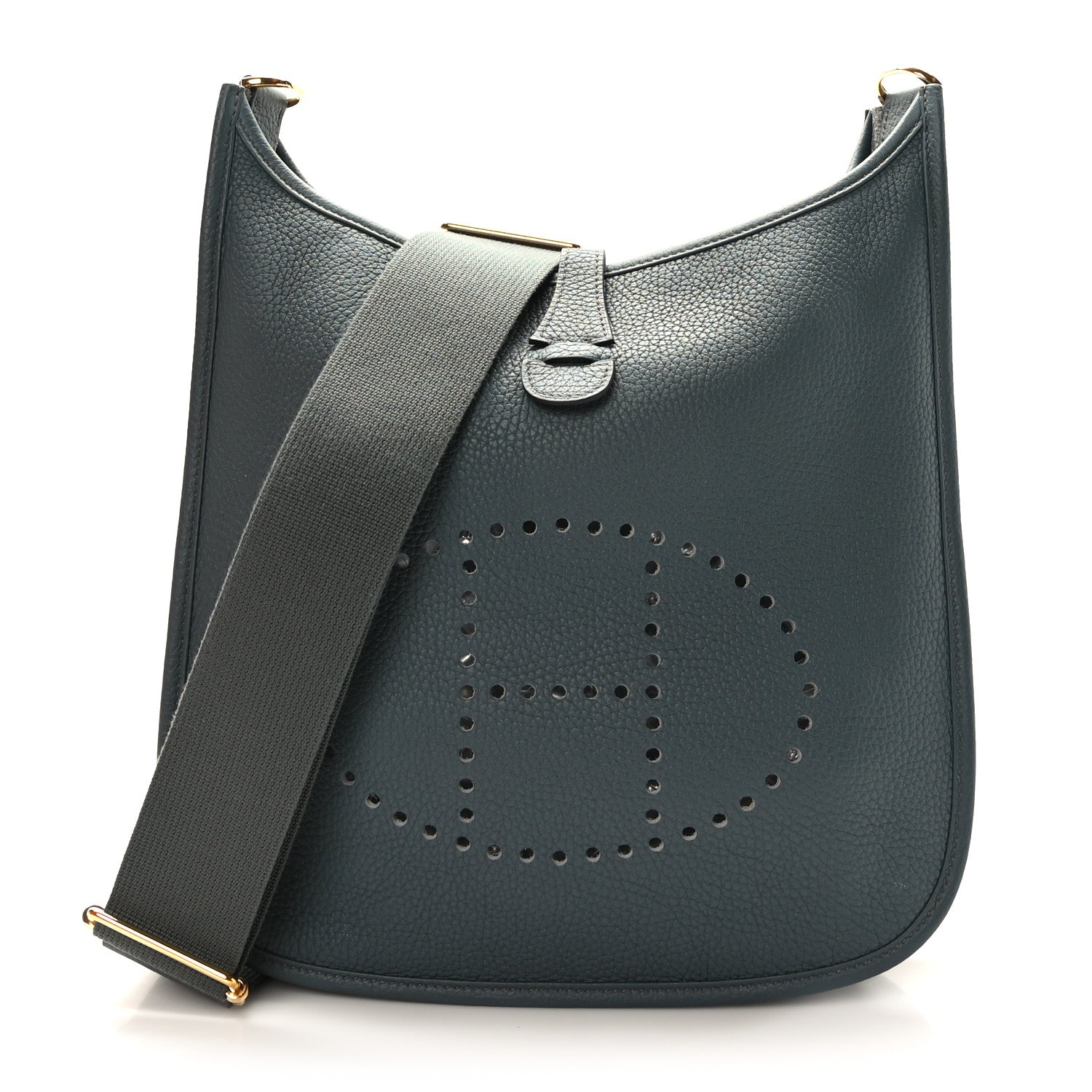 Hermes Taurillon Clemence Evelyne III PM Bleu Orage 1 of 10