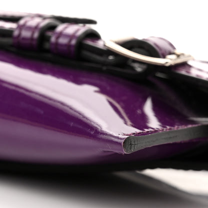 Burberry Patent Bridle Calfskin Parmoor Clutch Bag Purple 11 of 11