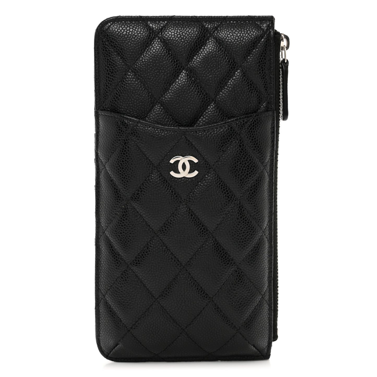 Caviar Quilted Classic iPhone Pouch Black